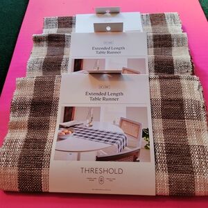 Threshold Brown and Cream Table Runner 1